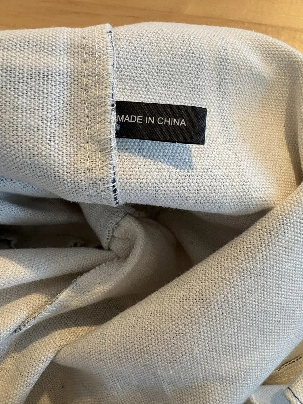 Lancome Tote Bag Womens Small Blue White Stripe Rope Handle Beach Travel